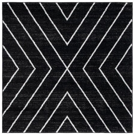 Safavieh 6 x 6 ft. Adirondack Power Loomed Square Area Rug Black & Light Grey ADR251F-6SQ